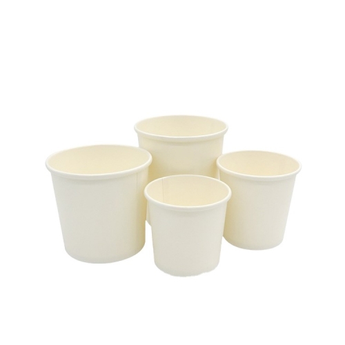 Bicchieri di zuppa di carta usa e getta da asporto da 12 once bianchi all'ingrosso