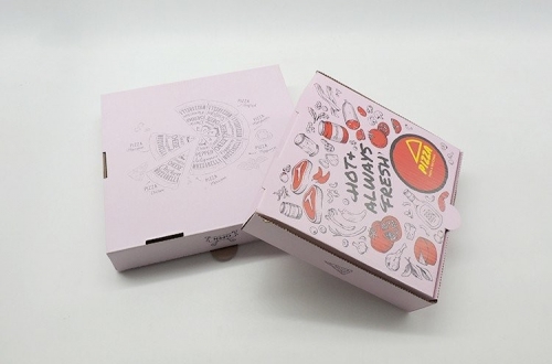 Scatola per pizza rosa usa e getta Design personalizzato per scatole per pizza