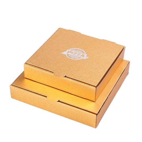 scatola pizza marrone logo personalizzata con carta ondulata