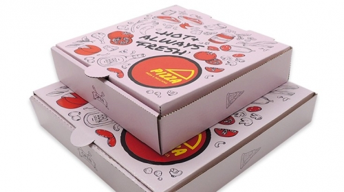 Scatola per pizza in cartone ondulato stampata personalizzata 3 6 9 16 18 28 32 36 pollici con design diverso