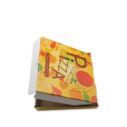 Scatola per pizza di lusso in carta ondulata Kraft stampata personalizzata riutilizzabile