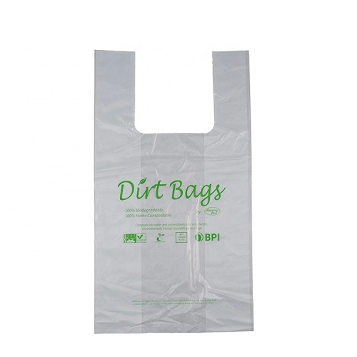 Popolare borsa della spesa in plastica degradabile biodegradabile stampata personalizzata