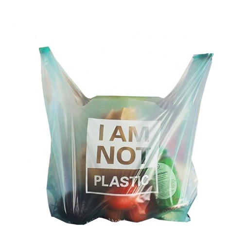 Sacchetti della spesa in plastica PLA biodegradabile all'ingrosso personalizzati