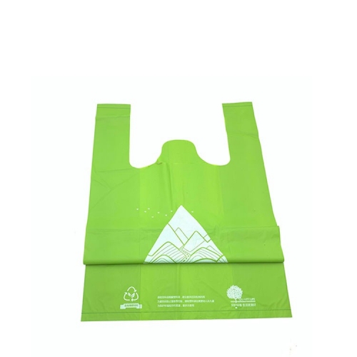 Supermercato biodegradabile compostabile eco-compatibile grazie per lo shopping borse per magliette in plastica riciclabile