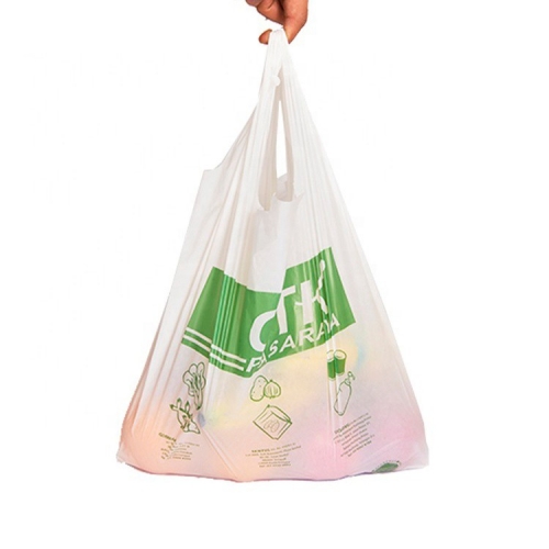 Logo personalizzato del sacchetto della spesa monouso CPLA della borsa biodegradabile del supermercato
