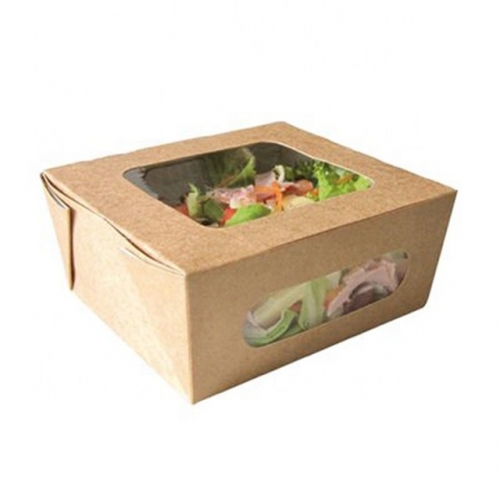 Popolare scatola di imballaggio in carta kraft per insalata
