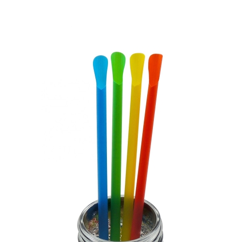 Paglia per cucchiaio in PLA di compostaggio in plastica biodegradabile popolare ecologica per ghiaccio