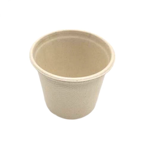 Tazza da caffè usa e getta in canna da zucchero stampata personalizzata biodegradabile da 5 once