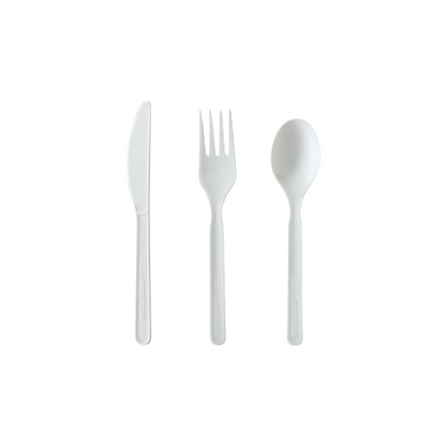Set di posate compostabili CPLA, coltello da ristorante occidentale, forchetta e cucchiaio