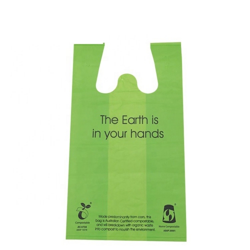 Nessun sacchetto della spazzatura biodegradabile eliminabile del supermercato di plastica
