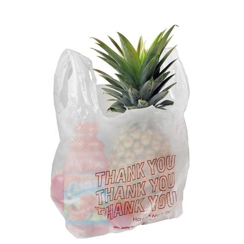 sacchetti di plastica t-shirt biodegradabili all'ingrosso per la spesa nella spazzatura