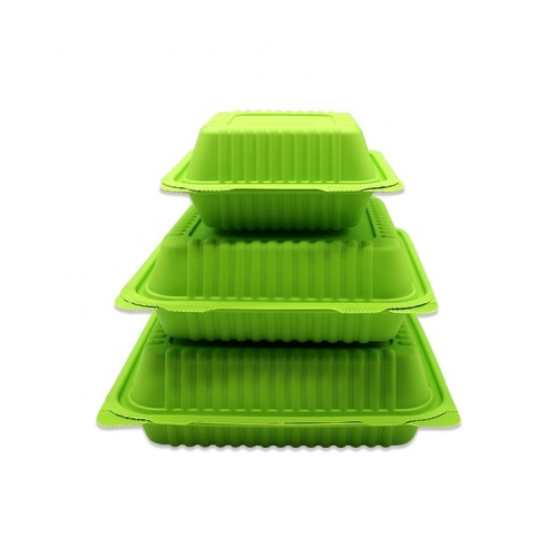 Contenitore contenitore amido di mais verde biodegradabile per stoviglie usa e getta Nuovo design