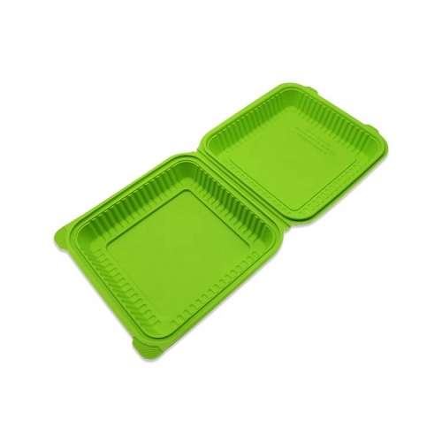 biodegradabile usa e getta da asporto verde per il contenitore per alimenti con amido di mais