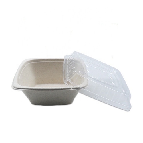 Ciotola in bagassa biodegradabile da 32 once Ciotole in bagassa Ciotola per imballaggio alimentare in bagassa con coperchio