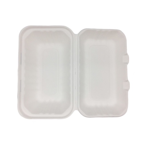Nuovo arrivo scatola per il pranzo da asporto usa e getta compostabile in canna da zucchero compostabile per microonde per ristorante
