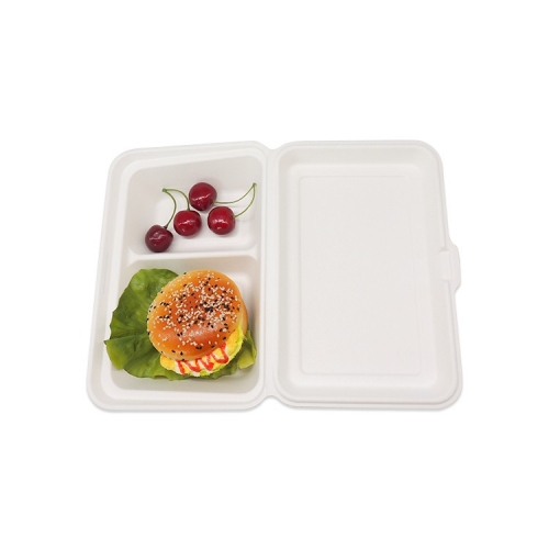 Contenitore per alimenti compostabile monouso in bagassa impermeabile e antiolio di vendita caldo per ristorante