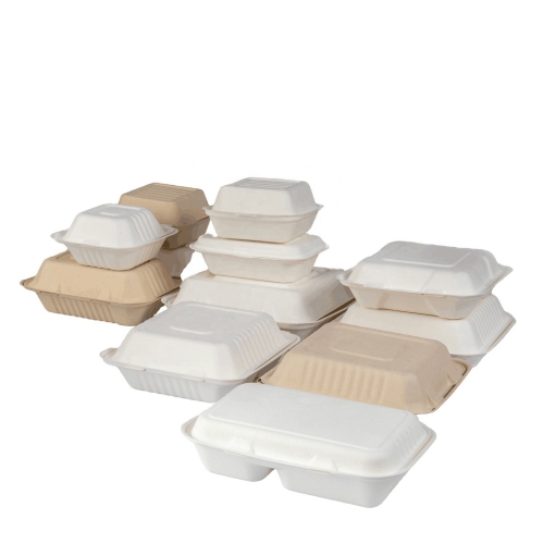 Contenitori biodegradabili del contenitore dell'imballaggio alimentare della bagassa per il pacchetto da 200 pollici dell'alimento da 9 pollici