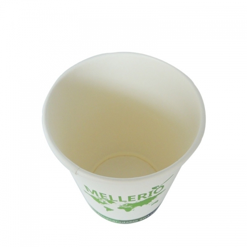 Tazza da caffè in PLA biodegradabile stampata personalizzata usa e getta per bevande