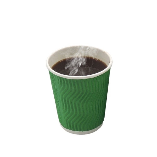 Tazzine da caffè usa e getta in carta per caffè espresso greca ondulata