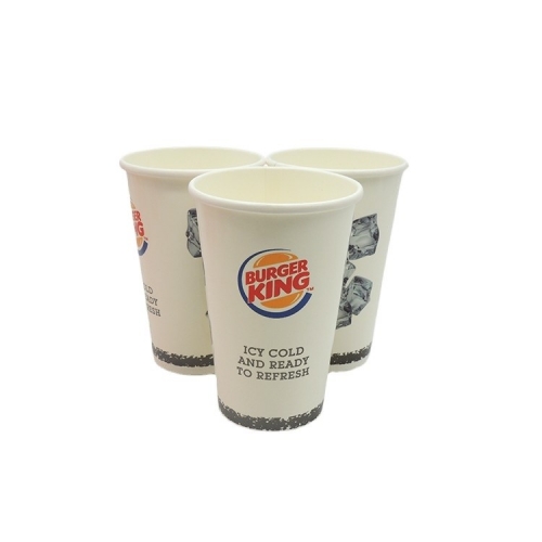 Bicchiere di carta Burger King da 12 once personalizzato di alta qualità