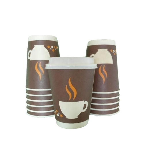 Tazza da caffè in carta a doppia parete stampata con logo personalizzato nuovo stile