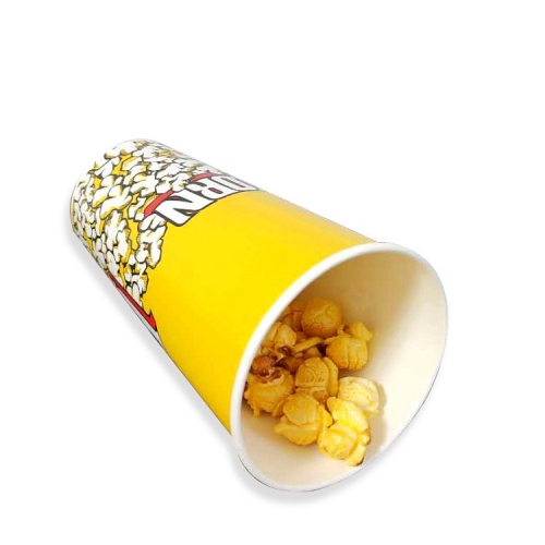 bicchiere di carta per popcorn da asporto usa e getta