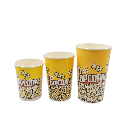 tazza di popcorn prezzo di fabbrica bicchieri di carta popcorn personalizzati ecologici di alta qualità