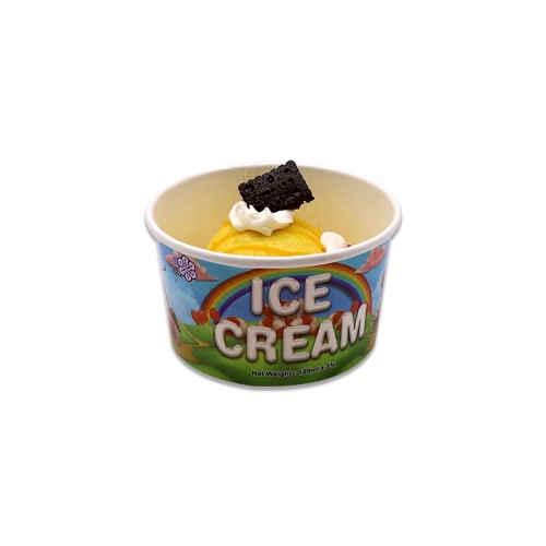 Tazza/ciotola/contenitore monouso stampati personalizzati per gelato con coperchio