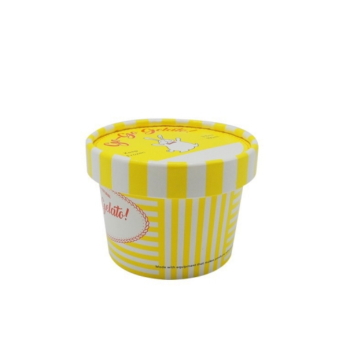 Bicchiere di carta per gelato monouso con stampa LOGO personalizzato