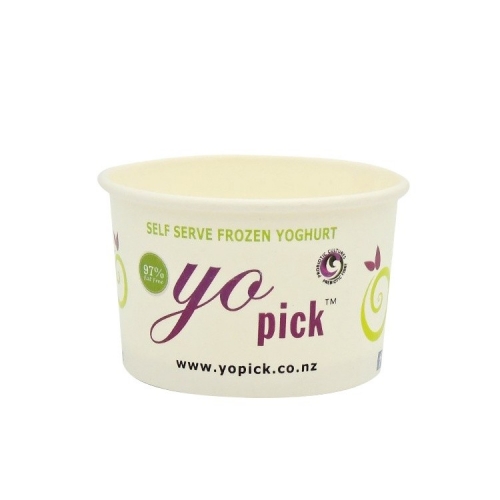 bicchiere di carta Coppa gelato stampata personalizzata compostabile al 100%