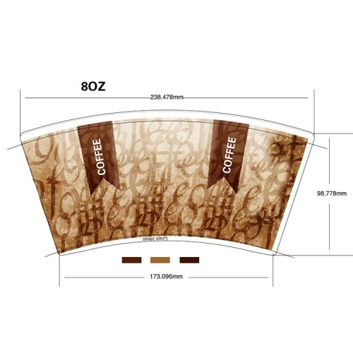 Fan della tazza di carta di stampa offset 8OZ per il prezzo di fabbrica della carta del caffè