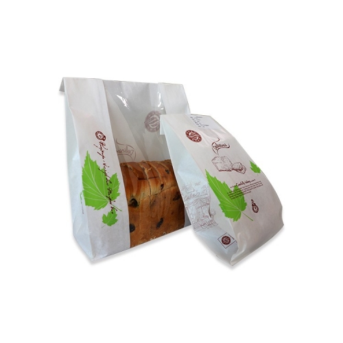 sacchetti di carta per torte di pane da forno stampati personalizzati all'ingrosso