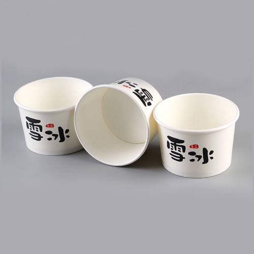 Contenitore per yogurt gelato logo personalizzato 12OZ coppa gelato con coperchio a cupola
