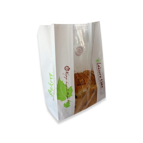 Sacchetto di carta kraft per sacchetto di pane di carta cerata ecologico per uso alimentare per pane