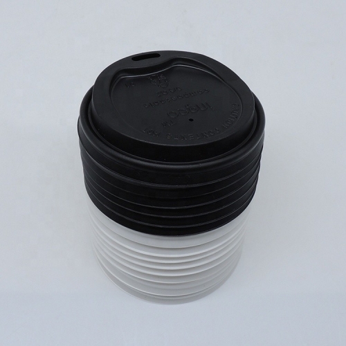 Coperchi per tazze da caffè in carta CPLA biodegradabili compostabili personalizzati