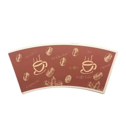 Ventaglio di carta usa e getta per caffè 4OZ stampato personalizzato di buona qualità