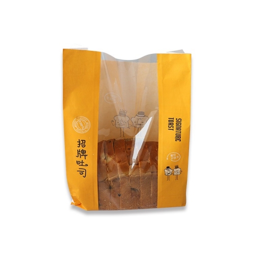 Sacchetto di pane in carta kraft marrone per imballaggio alimentare economico personalizzato