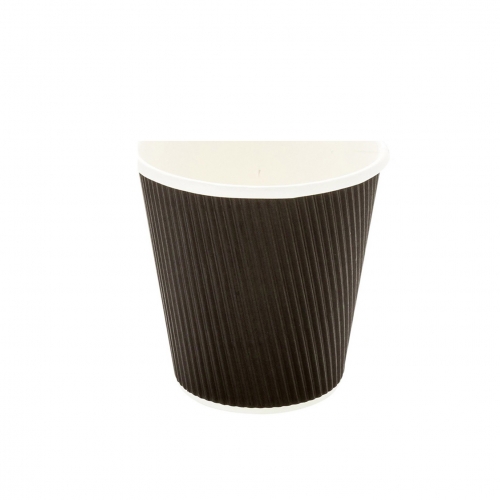 Tazza da caffè monouso stampata personalizzata in carta da parati ondulata da 4 OZ 12 OZ per bevanda calda