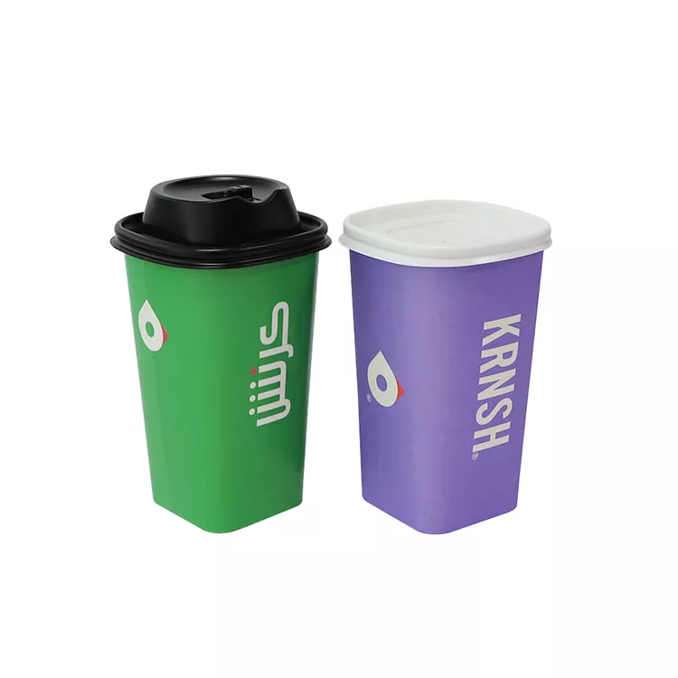 Bicchieri di carta da 12 once per caffè da asporto ecologico con logo personalizzato biodegradabile OEM ODM